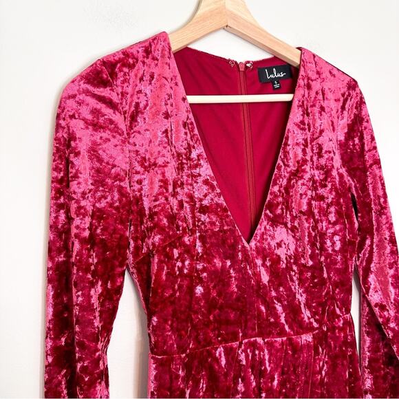 Lulus Velvet Dress - Picture 2 of 6